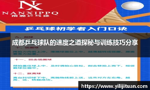 成都乒乓球队的速度之道探秘与训练技巧分享