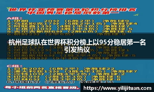 杭州足球队在世界杯积分榜上以95分稳居第一名引发热议